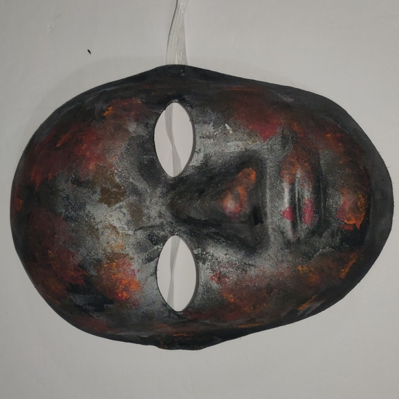 Hand painted OOAK rusted robot creepy horror mask - Picture 2 of 2